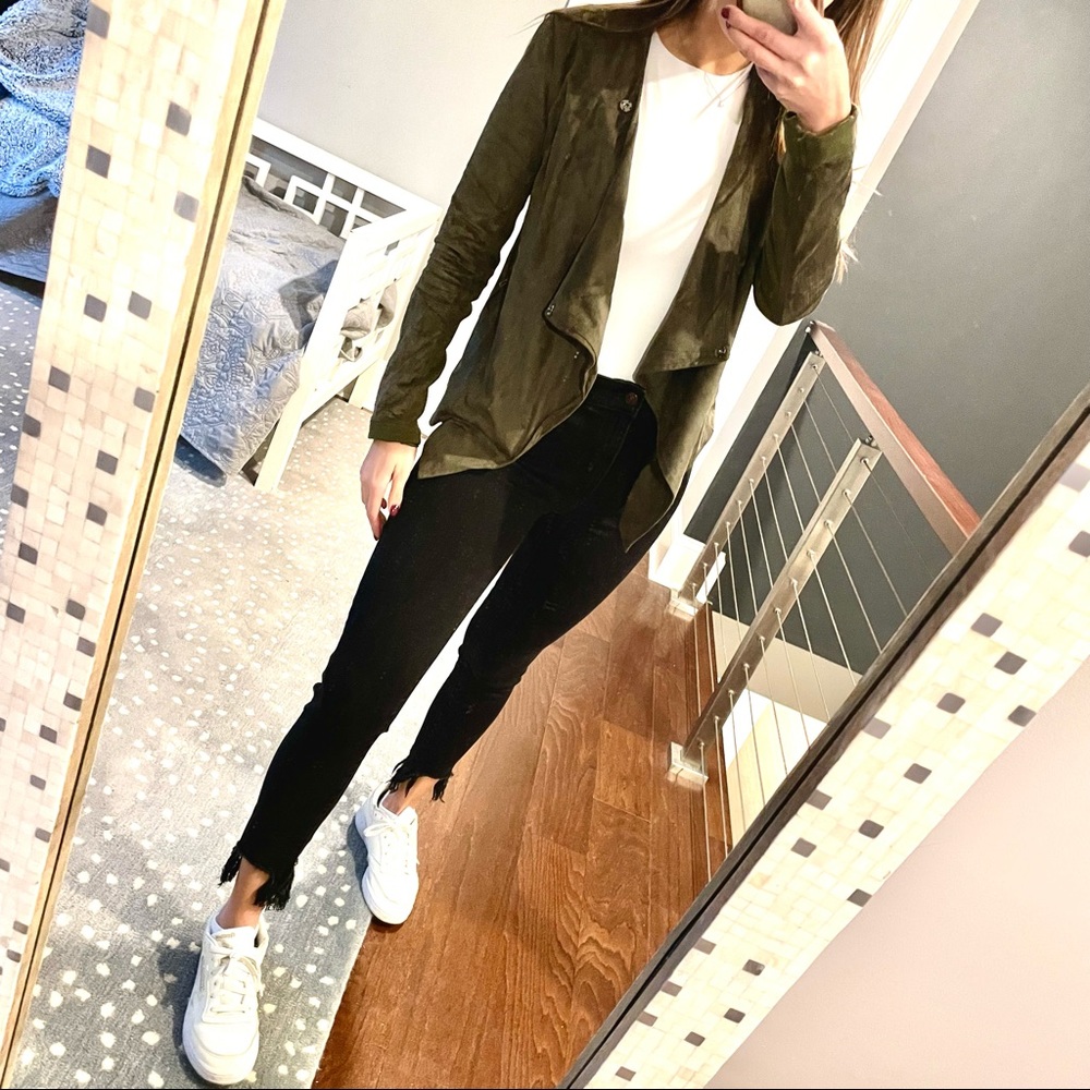 Tobi faux suede moto jacket size xs